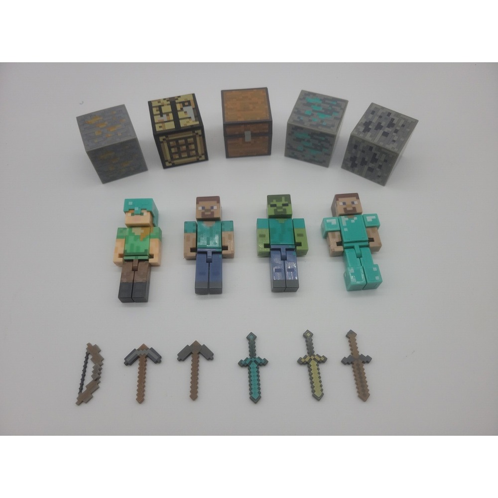 Lego Minecraft 2 3/4" Figures & Accessories- Lot of 15